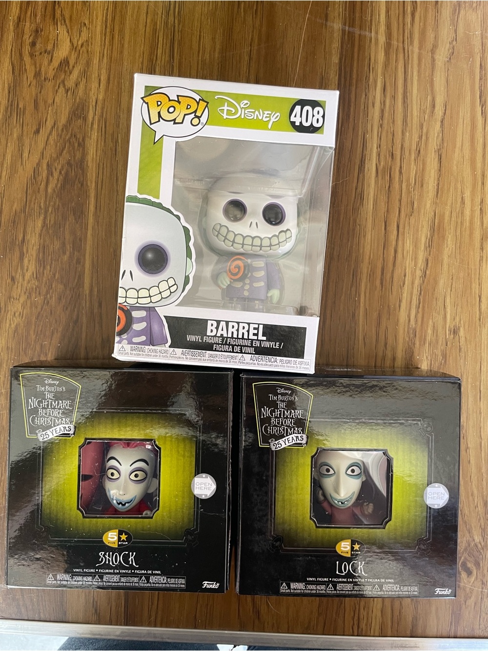 Funko Pop! Disney Barrel + Shock & Lock Vinyl Figures – White, Green, Purple